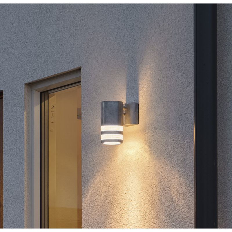 Modena 15.5cm H Outdoor Armed Sconce, RAW Galvanised Steel