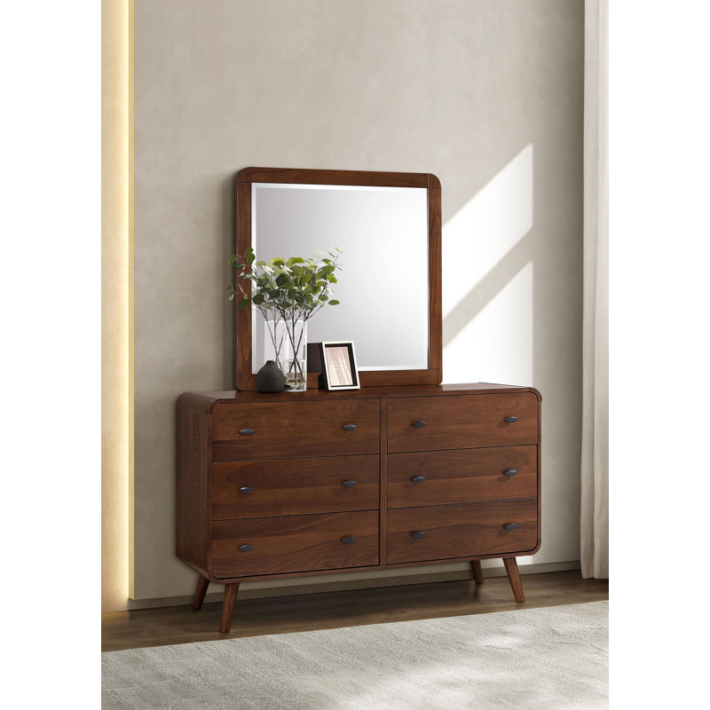 Commode 6 tiroirs avec miroir Kegan