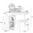Corner Makeup Vanity Desk With Adjustable Folding Mirror, 3-color Led Lighting, Adequate Storage And Stool