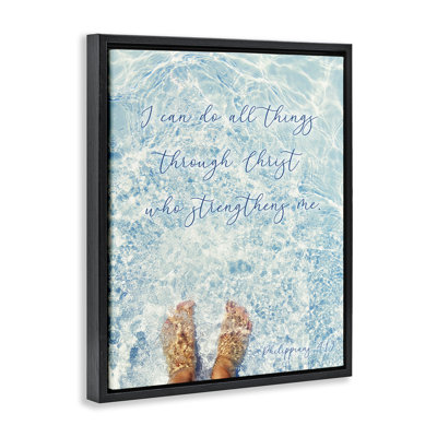 Cadre flottant I Can Do All Things, design par Sarah Jane