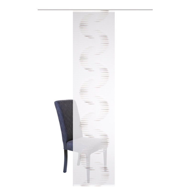 Alsiha Track Insert Sheer Sliding Panel, Grey, 60 W x 245 D cm
