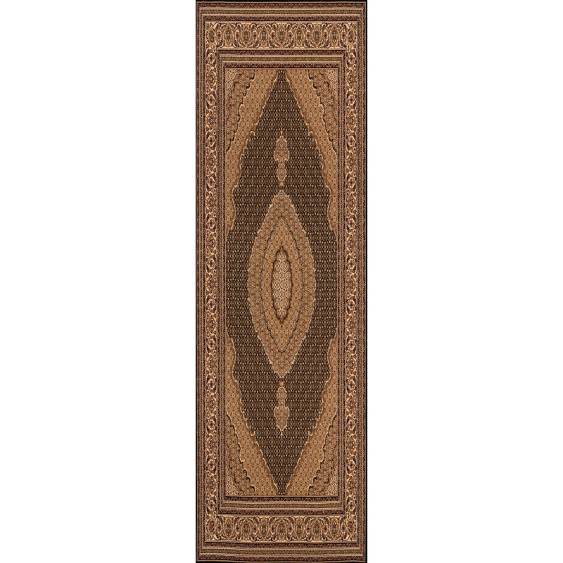 Tapis brun / noir Valerie, Tapis de couloir 2 pi x 8 pi