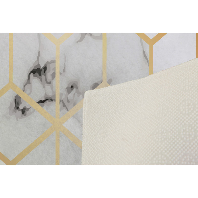 Luxurious Woven Carpet Rug, 2.6 x 4.0 ft | 100% Polyester, 0.4 in Pile Height | Antibacterial & Non-Slip PVC Dot Underside | Machine Washable, 3D Digital Printing | Perfect for Living Room & Bedroom Decor