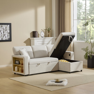 3 Seater Fabric Sofa Bed