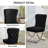 Tufted Velvet Upholstered Dining Chair with Silver Metal X-Legs-1998082131