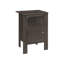 Table de chevet en stratifié brun avec rangement - Idéale pour une chambre confortable ou comme table d'appoint pratique pour un coin détente.