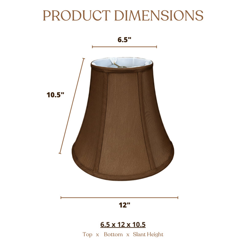 Royal Designs, Inc. BSO-704-14BR-2 abat-jour de base véritable cloche, 7 x 14 x 11,5, brun, paquet de 2, Brun