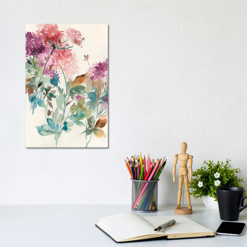 Sweet Hydrangea II by Asia Jensen - Wrapped Canvas Painting, 20.32 cm H x 30.48 cm W
