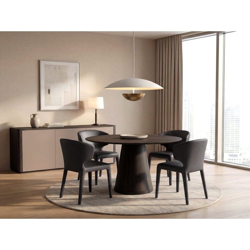 Milan Upholstered Dining Chair, Black