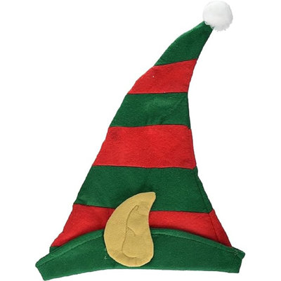 Jarvaris Magical Felt Elf Hat with Ears - Festive Christmas Holiday Costume Accessory (1/pkg) Pkg/12