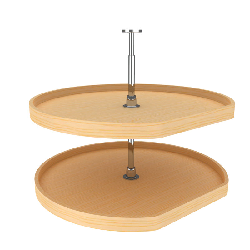 Plateau tournant en bois à 2 tablettes Rev-A-Shelf, 29.75, Satin, H 31 po x l 32 po x P 29,75 po
