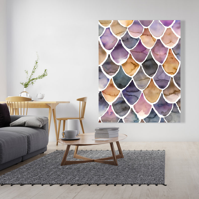 Mauve comme une sirène - Toile mauve exotique pour la décoration intérieure