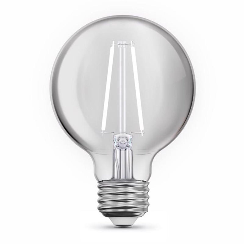 Ampoule à DEL filamentaire Feit blanc G25 E26 (moyen), équivalente à 40 watts, paquet de 3, 5000 kelvins, 3,8 W