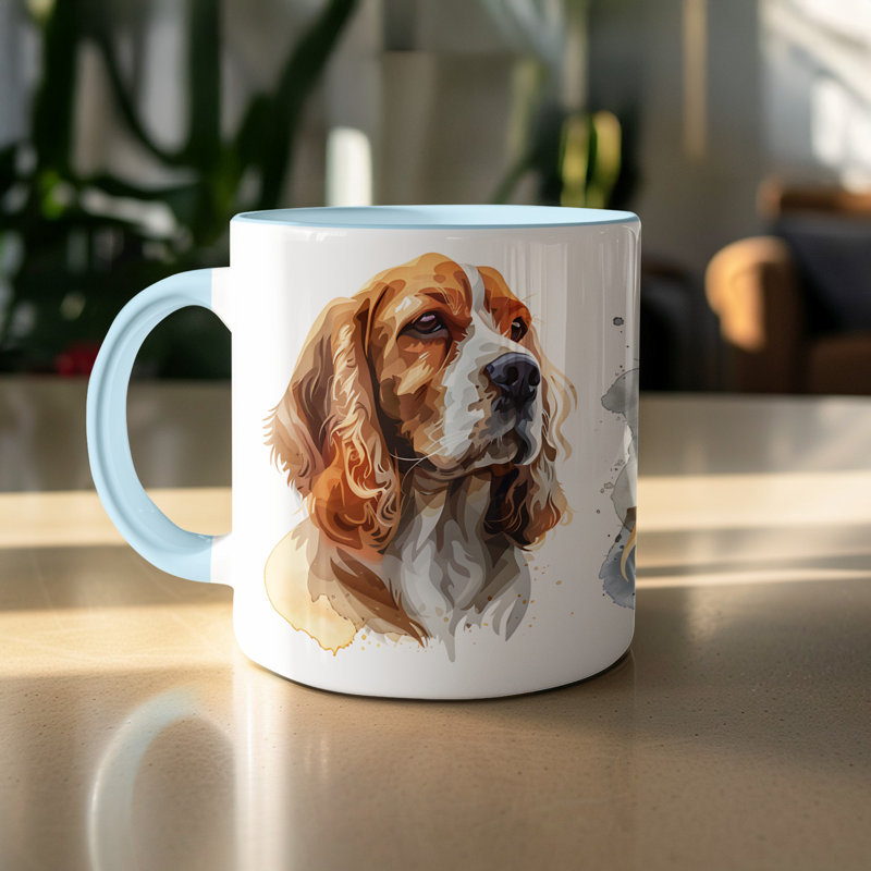 Ceramic Coffee Mug, 2, Light Blue