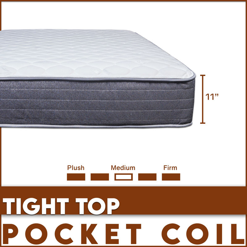 Matelas hybride Oologah, Grand lit, Pas de sommier tapissier, 11"