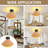 Boho Rattan Semi Flush Mount, Hand-woven Chandelier For Bedroom, Living Room, Porch