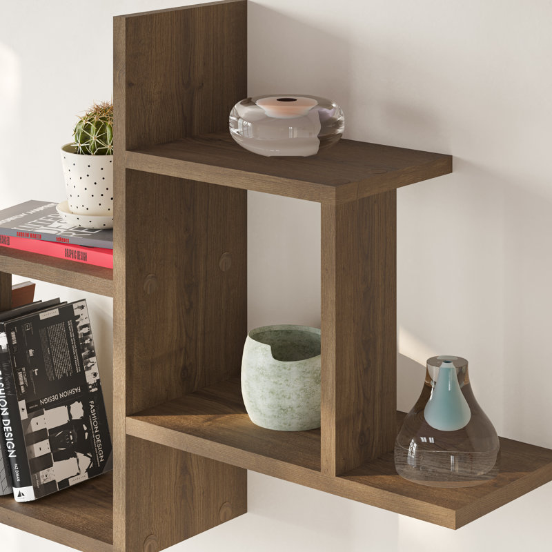 Aretha 4 Piece Square Floating Shelf, Hitit
