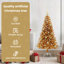 vidaXL Christmas Tree with 300 LEDs with Stand Gold PET-1931537523