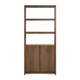 Open Plan Solid Wood Etagere Bookcase