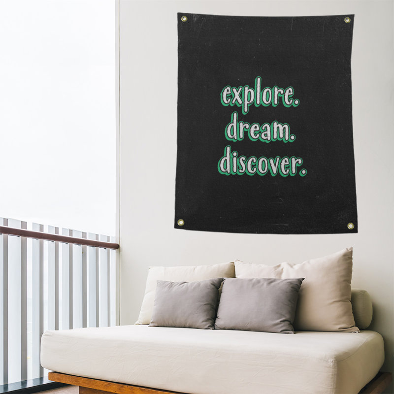 Tapisserie tableau noir en polyester discover rêve, Vert, H 36 po x l 26 po