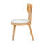 Chaises de salle à manger rembourrées modernes en A de 2, de couleur beige et naturelle, fabriquées en tissu de bois d'hévéa, confortables pour les repas prolongés, 2 chaises à solution compacte, tissu, confort rembourré épais,