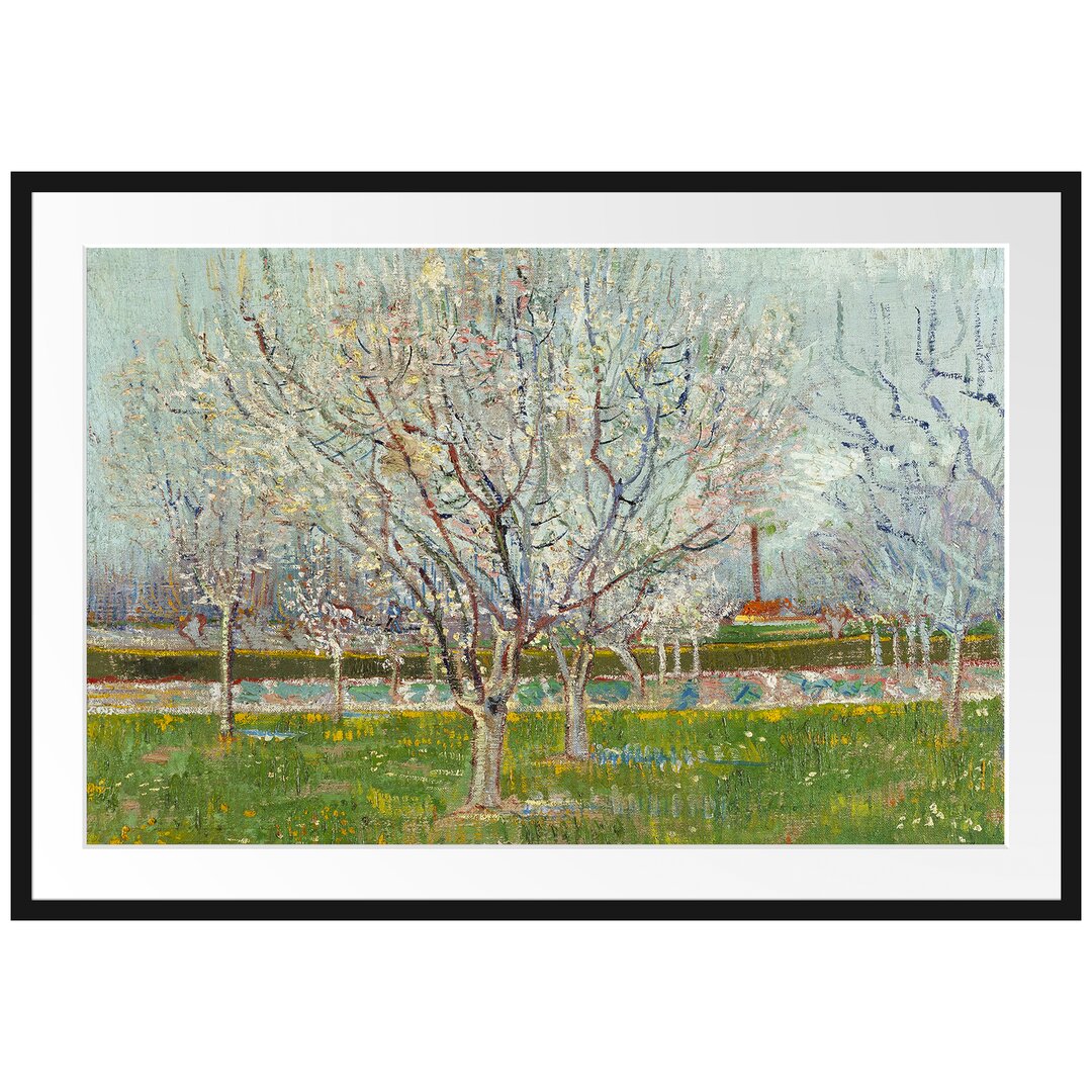 Gerahmter Kunstdruck Flowering Orchard Plum Tree von Vincent Van Gogh