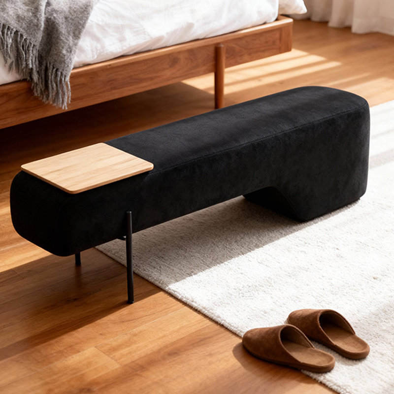 Banc rembourré noir, Black