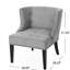 Fauteuil club occasionnel en tissu gris, 27,66 po Largeur, hauteur de 32,4 po, profondeur de 27,28 po, pavillon de 25,4 lb de hauteur, largeur, profondeur,