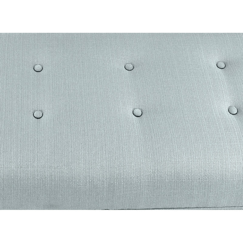 Banc de rangement pour chaussures Aliana, H 18 po x l 18,5 po x P 53 po, Vert brume de mer