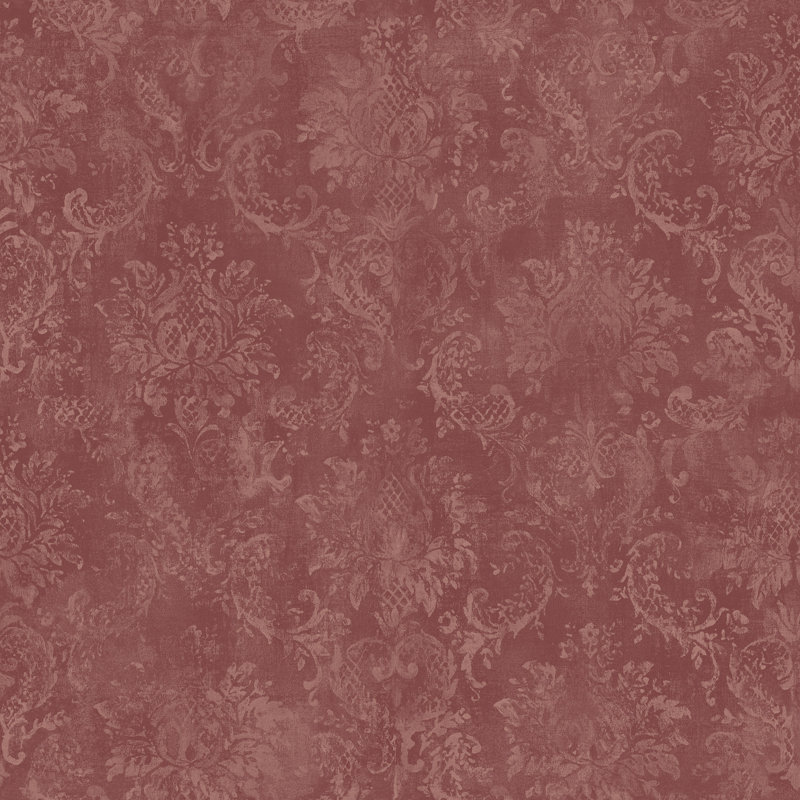 Positano 10m x 52.8cm Matte Wallpaper Roll, Burgundy/Red