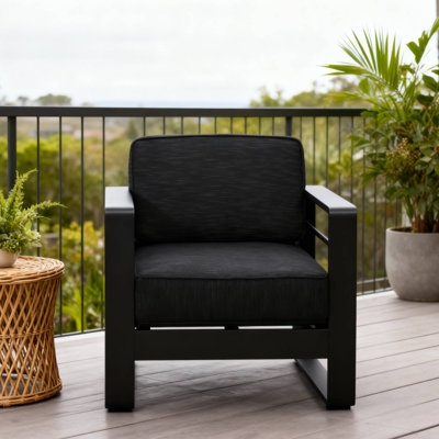 Club Chair Outdoor - Patio Lounge Seating For Yard & Porch