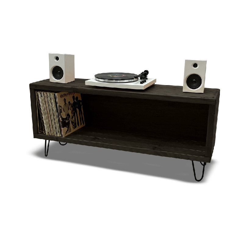Rangement pour disque vinyle Rec, H 22 po x l 40 po x P 14 po, Noir classique