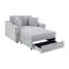 Canapé-lit moderne avec rangement dissimulé et coussins-129584407