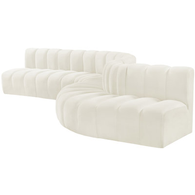 Hrishaan Upholstered Curved Sectional Reversible
