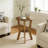 Round Solid Wood Side Table With Lower Shelf