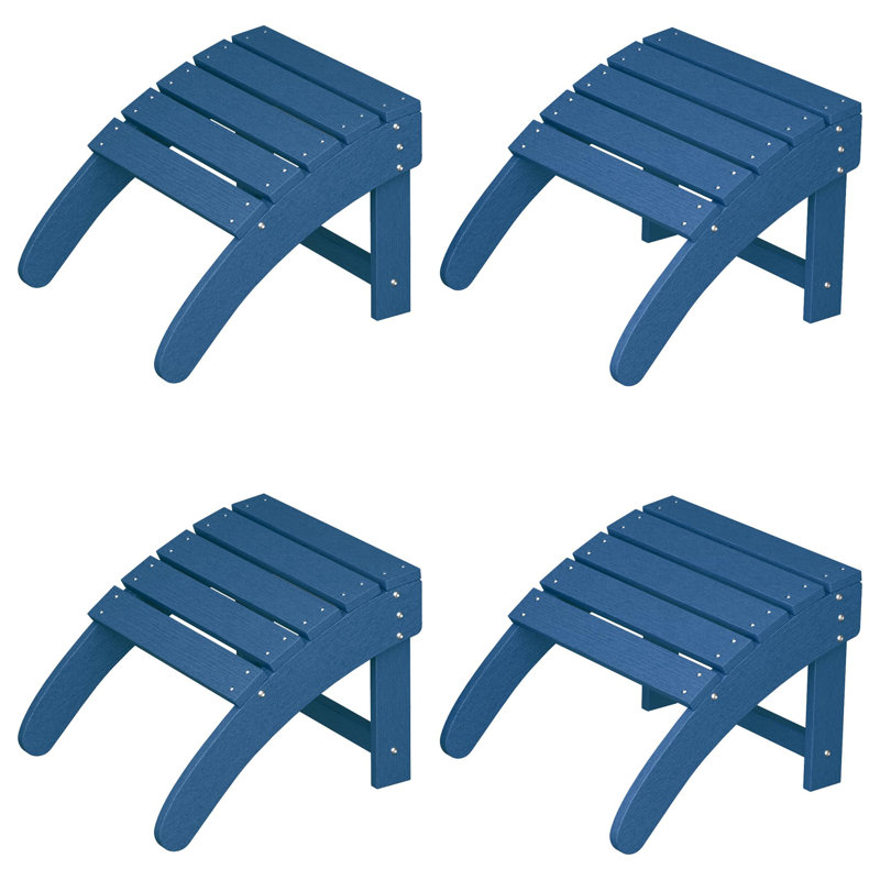 4 repose-pieds en PEHD Adirondack pour l'intérieur et l'extérieur