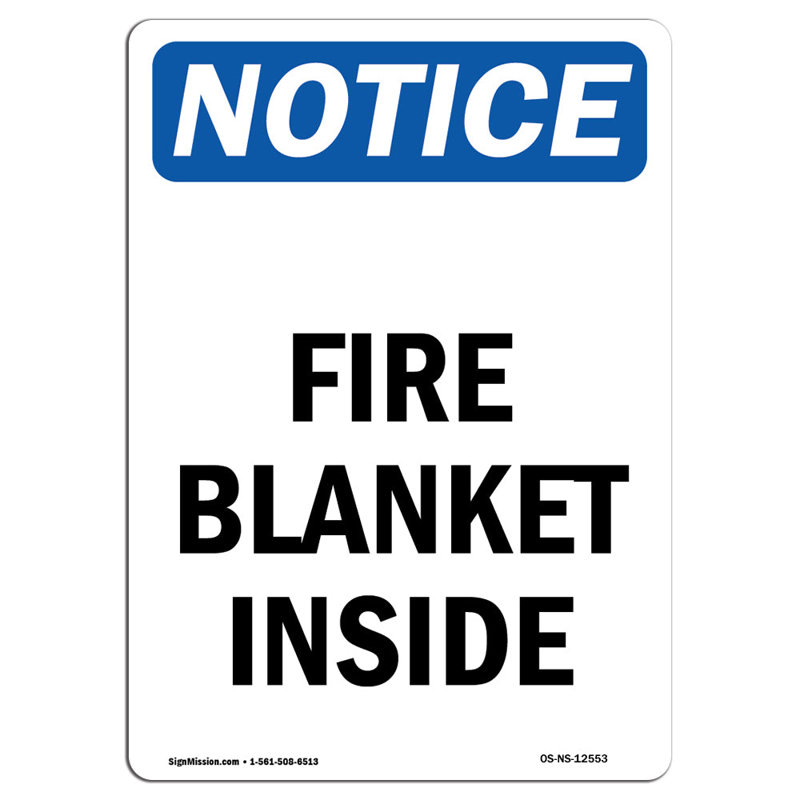 Fire Blanket Inside Sign