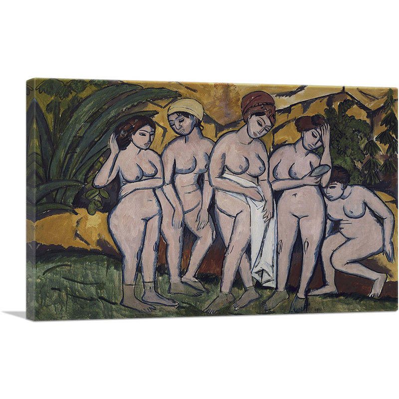 «Frauen Im Bade» par Ernst Ludwig Kirchner, reproduction d'art sur toile tendue, H 26 po x l 40 po x 1,5 po