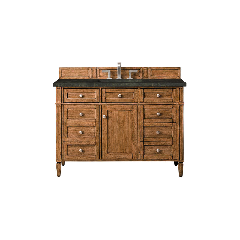 Brittany 48'' W Single Vanity, Saddle Brown, Phantome Eclos, 8" Widespread