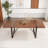 87" Wood Dining Table With Thickened Metal Legs(Walnut Wood)-119324012