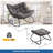 Dark Gray Egg Rocking Chair With Ottoman-879665507