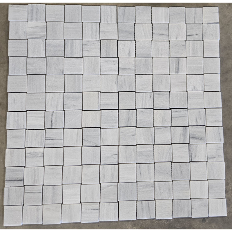 Wickerwork 2" x 2" Marble Grid Mosaic Wall & Floor Tile