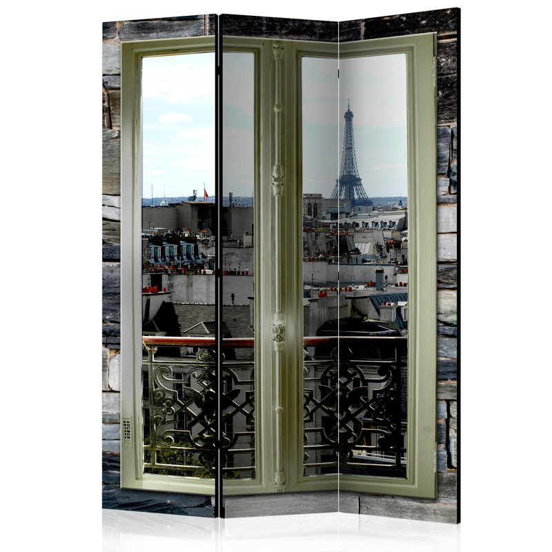 Cleveland Solid Wood Folding Room Divider, 3