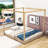 Boones King Wooden Canopy Platform Bed-458848380