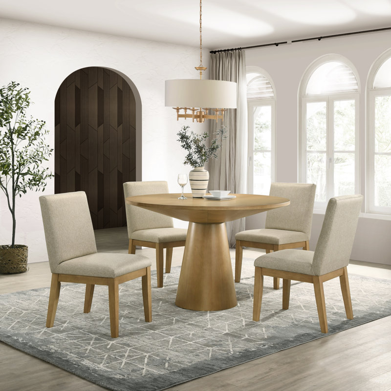 Diartis Round 5-Piece Dining Set, Driftwood