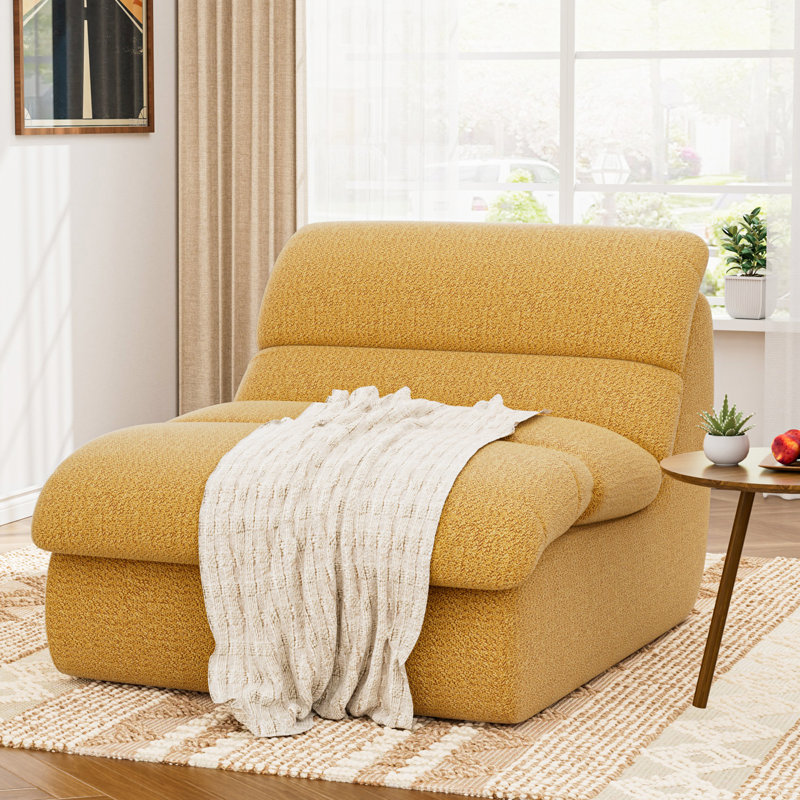 Chaise d'appoint rembourrée, Gingembre gingembre