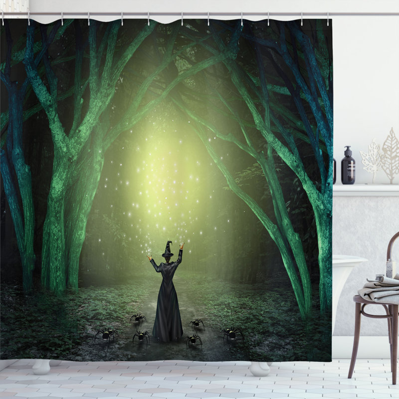 Shower Curtain with Hooks Included, 75" H x 69" W