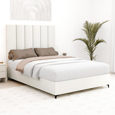 Lit plateforme tapissier Alisiana