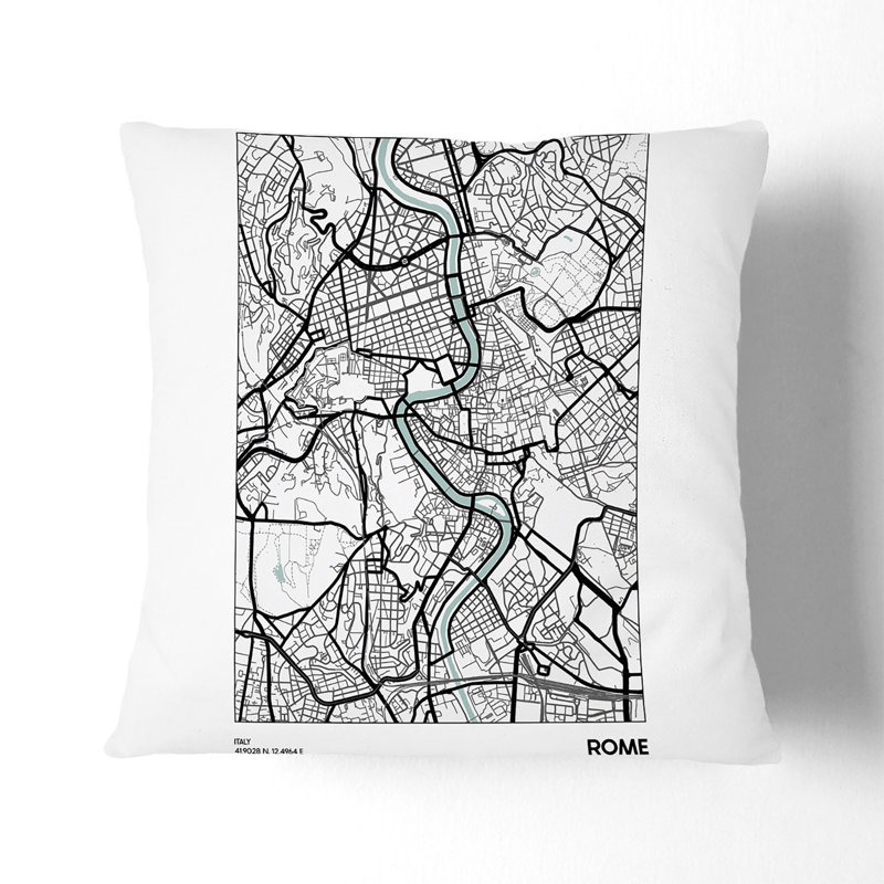 Square Cushion, 55cm H x 55cm W x 20cm D, White