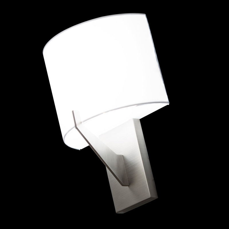 Fitzgerald 1 - Light LED Flush Mounted Sconce, Brushed Nickel, 11" H x 4" W x 8" D, 2700K